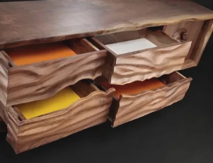 Detail of premium solid wood furniture